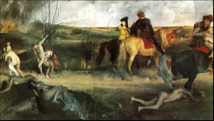 Edgar Degas Medieval War Scene oil painting image